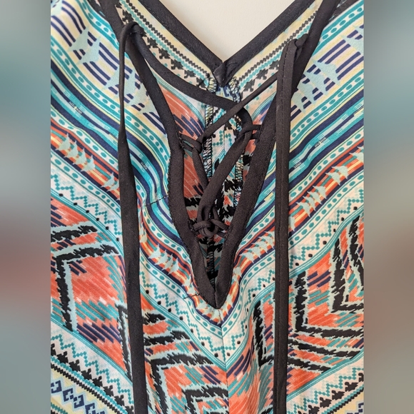 Band of gypsies silk-like tunic summer dress - Picture 4 of 6